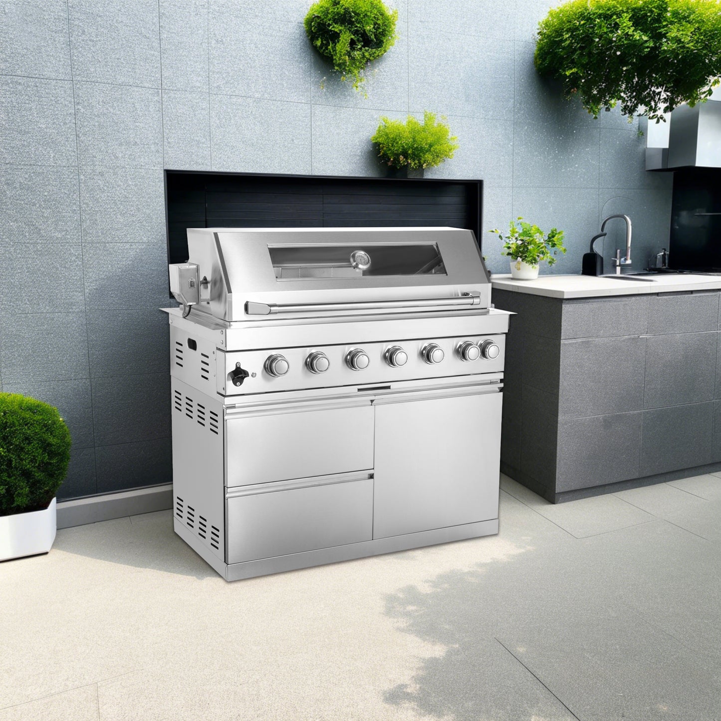 43-Inch 6-Burner 85000 BTU Stainless Steel Gas Grill
