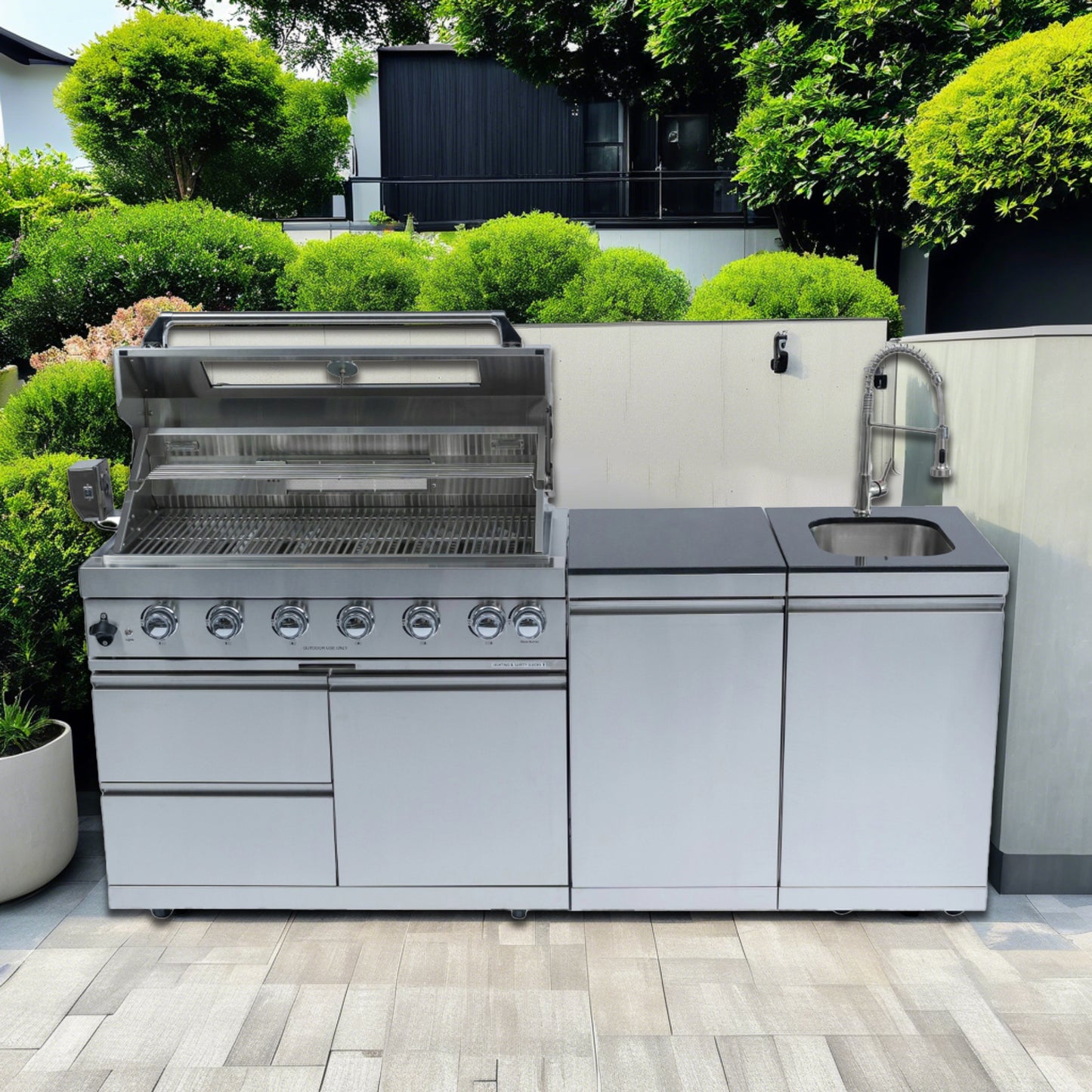 6-Burner 85000 BTU Deluxe Stainless Steel Gas Grill