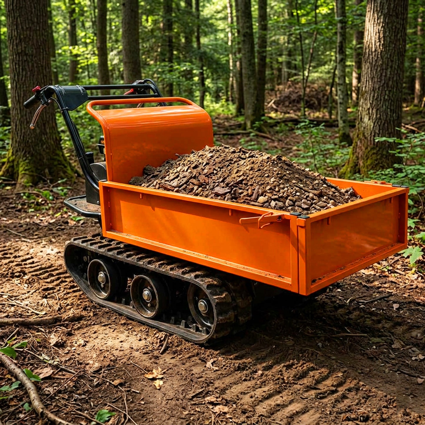 660 lb Gas Powered Loading Capacity Track Barrow