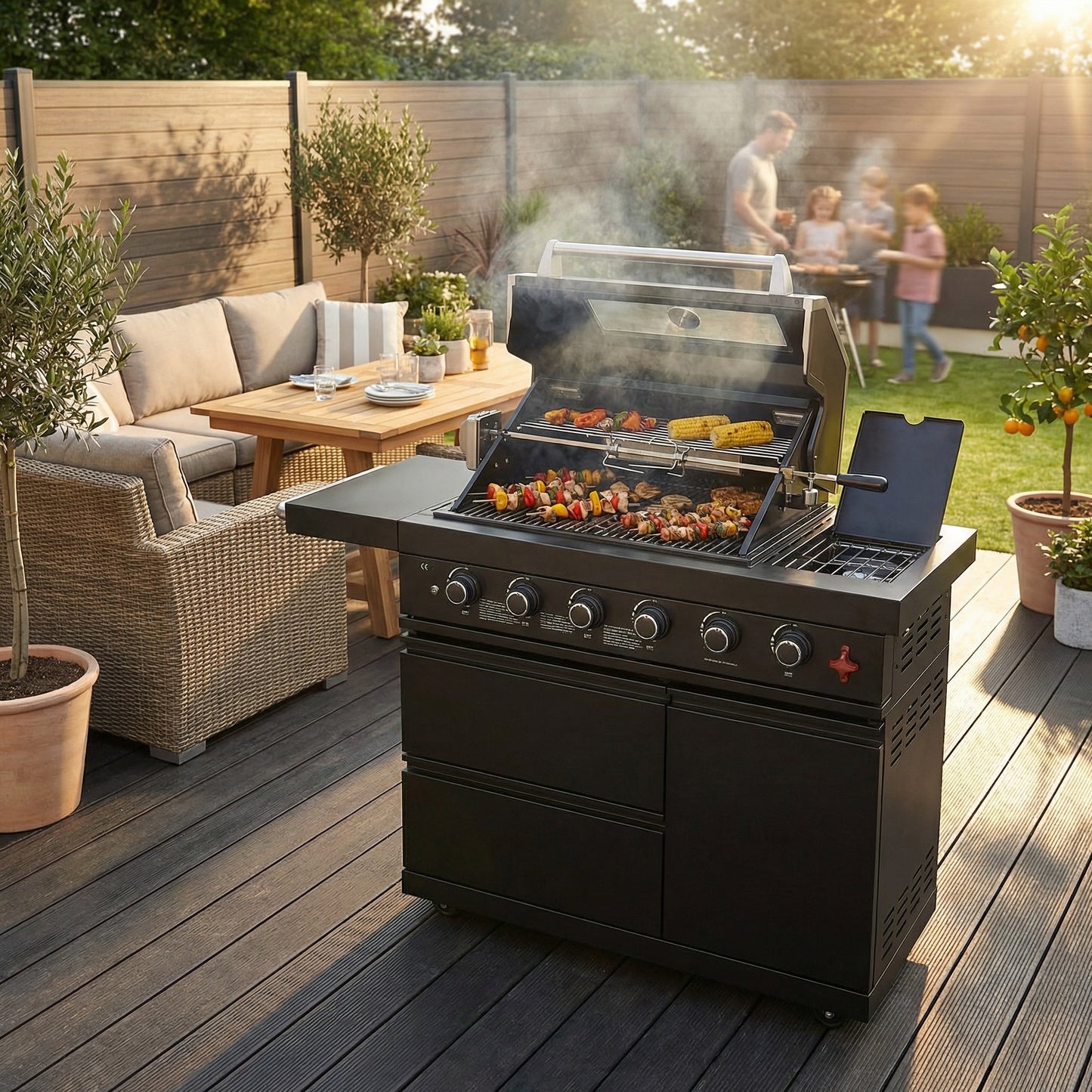 Deluxe Stainless Steel Gas BBQ Grill