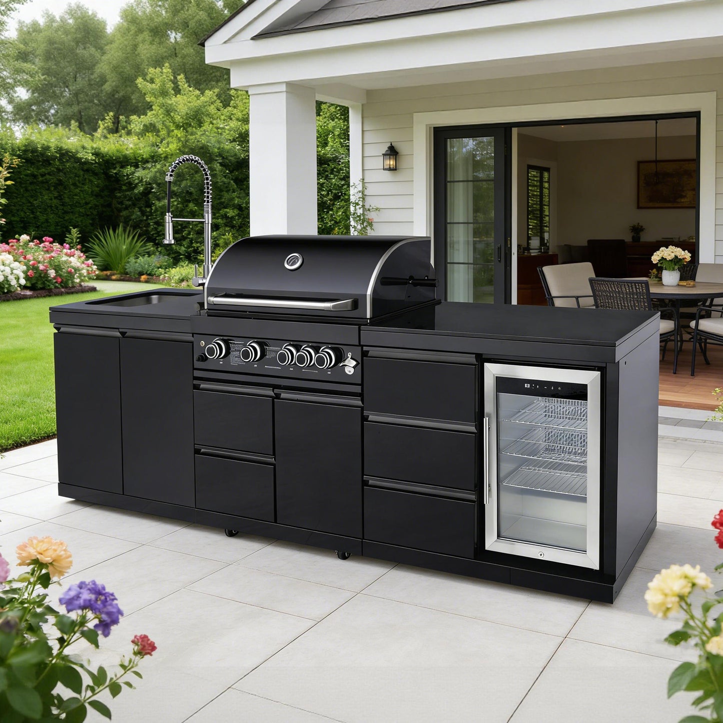 102.4 Inch 4 Burner Propane Gas BBQ Grill