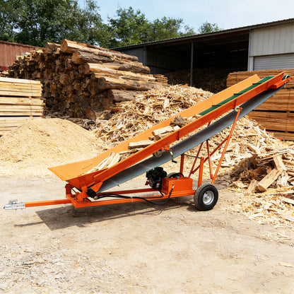 12-Inch Width PVC Belt Firewood Conveyor