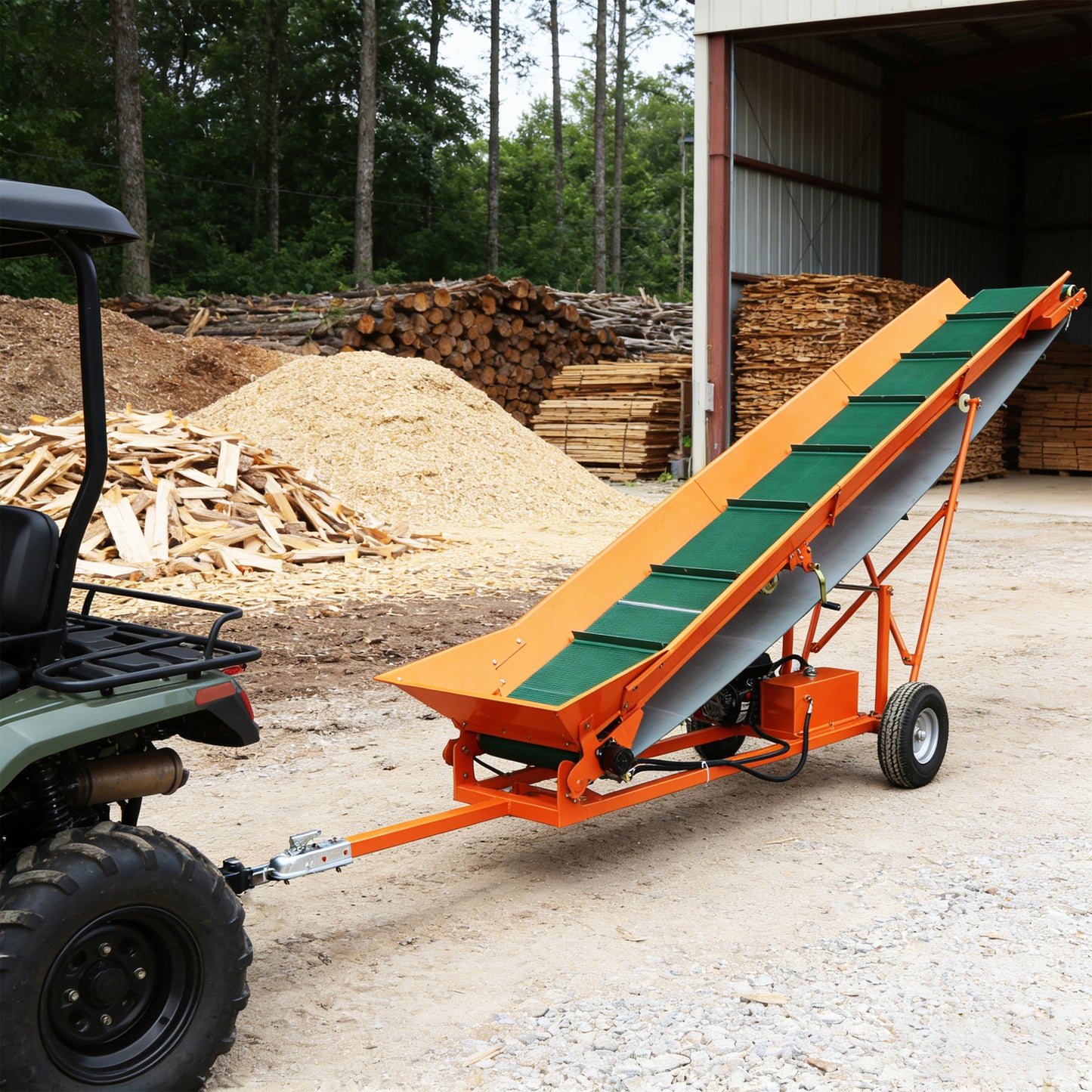12-Inch Width PVC Belt Firewood Conveyor