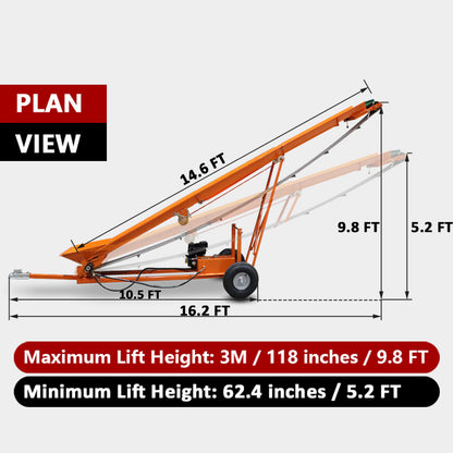 12-Inch Width PVC Belt Firewood Conveyor