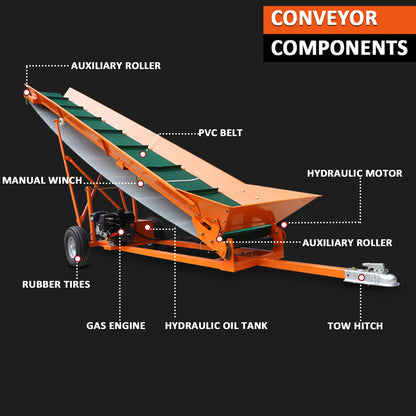 12-Inch Width PVC Belt Firewood Conveyor