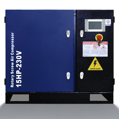 15HP Rotary Screw Air Compressor 56 CFM 125PSI 230V 3PHASE 60HZ