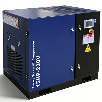 15HP Rotary Screw Air Compressor 56 CFM 125PSI 230V 3PHASE 60HZ