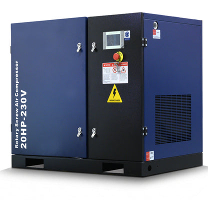 20HP Rotary Screw Air Compressor 74CFM 125PSI 230V 3PHASE 60HZ