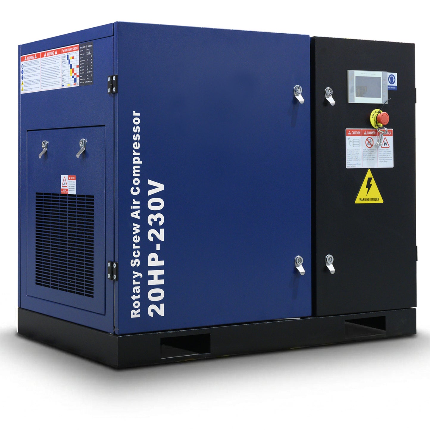 20HP Rotary Screw Air Compressor 74CFM 125PSI 230V 3PHASE 60HZ