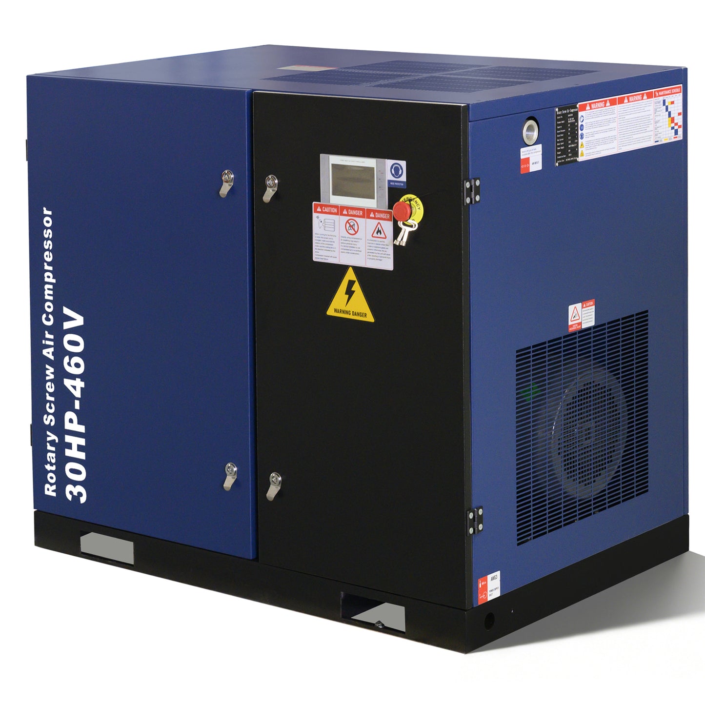 30HP Rotary Screw Air Compressor 123CFM 125PSI 460V 3PHASE 60HZ Fixed Speed Compressor