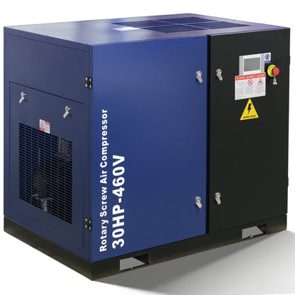 30HP Rotary Screw Air Compressor 123CFM 125PSI 460V 3PHASE 60HZ Fixed Speed Compressor