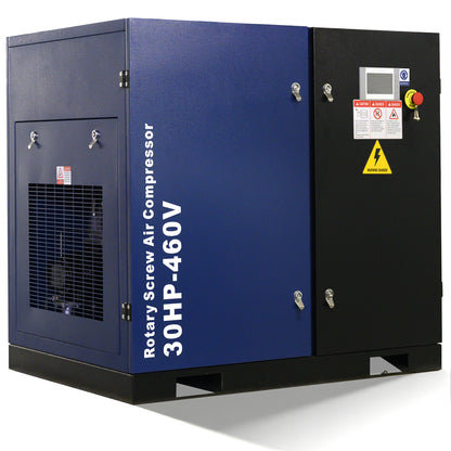 30HP Rotary Screw Air Compressor 123CFM 125PSI 460V 3PHASE 60HZ Fixed Speed Compressor