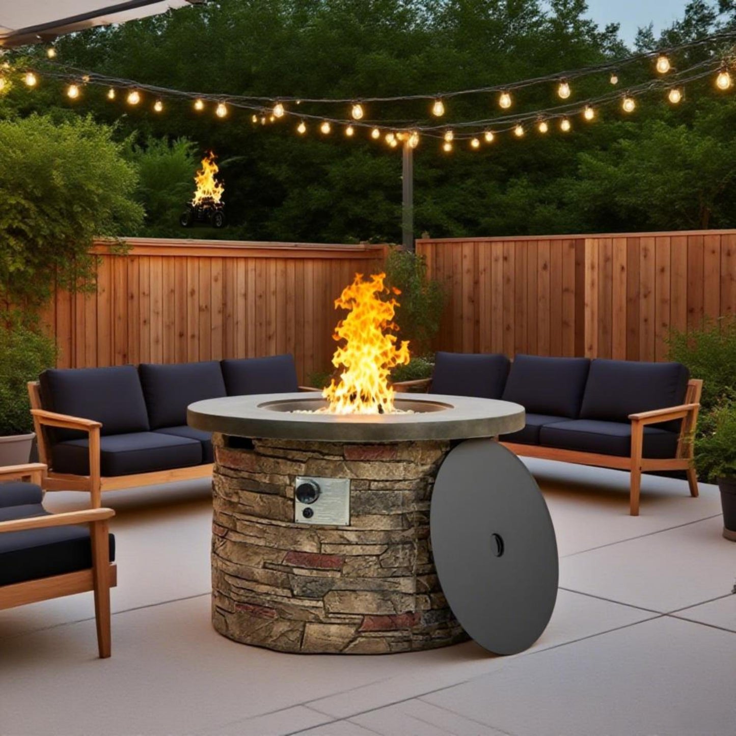 36'' Propane Gas Fire Pit Table