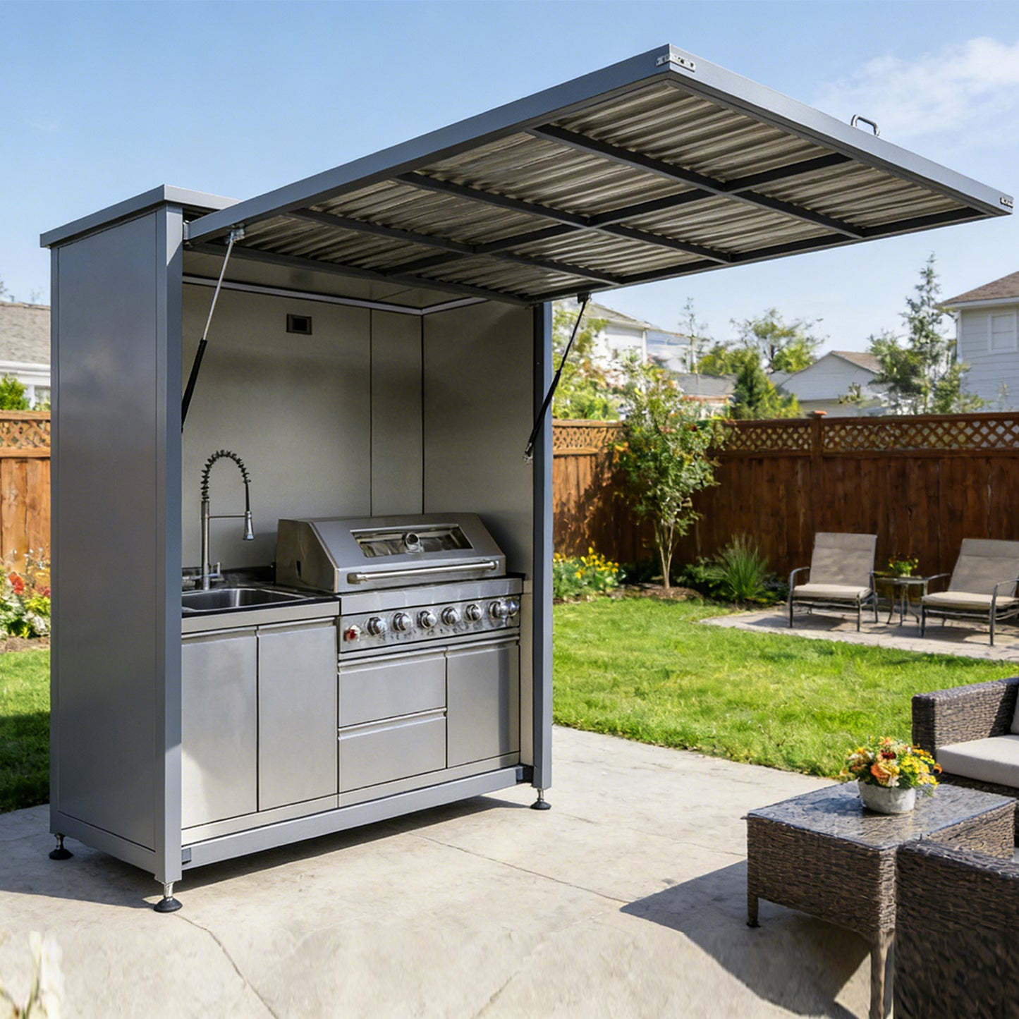 3FTx7FT 90000 BTU BBQ Gas Grill