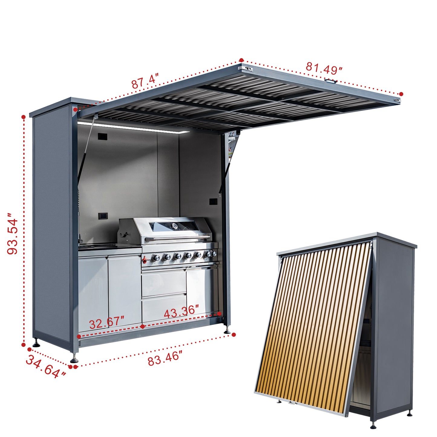 3FTx7FT 90000 BTU BBQ Gas Grill
