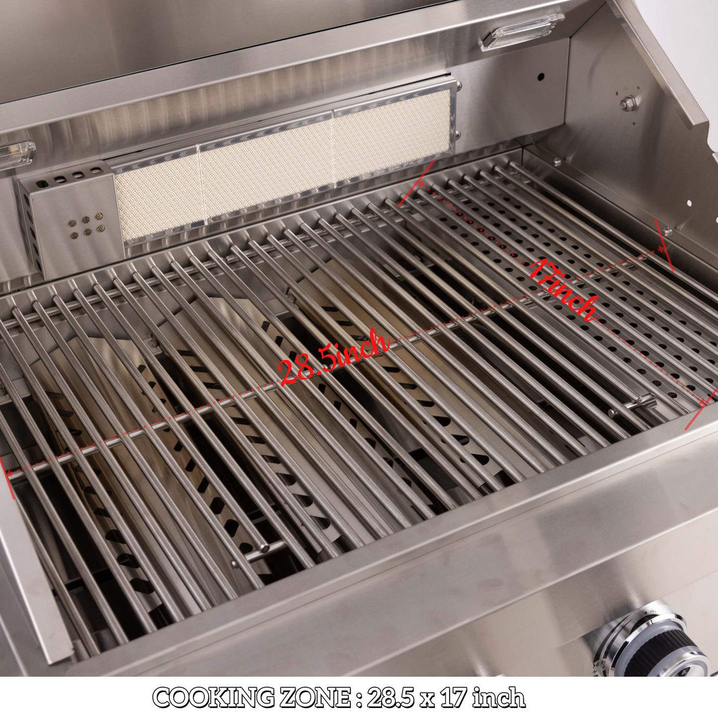 4-Burner 72000 BTU Stainless Steel Gas Grill with Compact Refrigerator