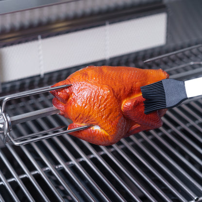 4-Burner 72000 BTU Stainless Steel Gas Grill with Compact Refrigerator