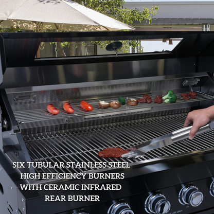 4-Burner 72000 BTU Stainless Steel Gas Grill with Compact Refrigerator