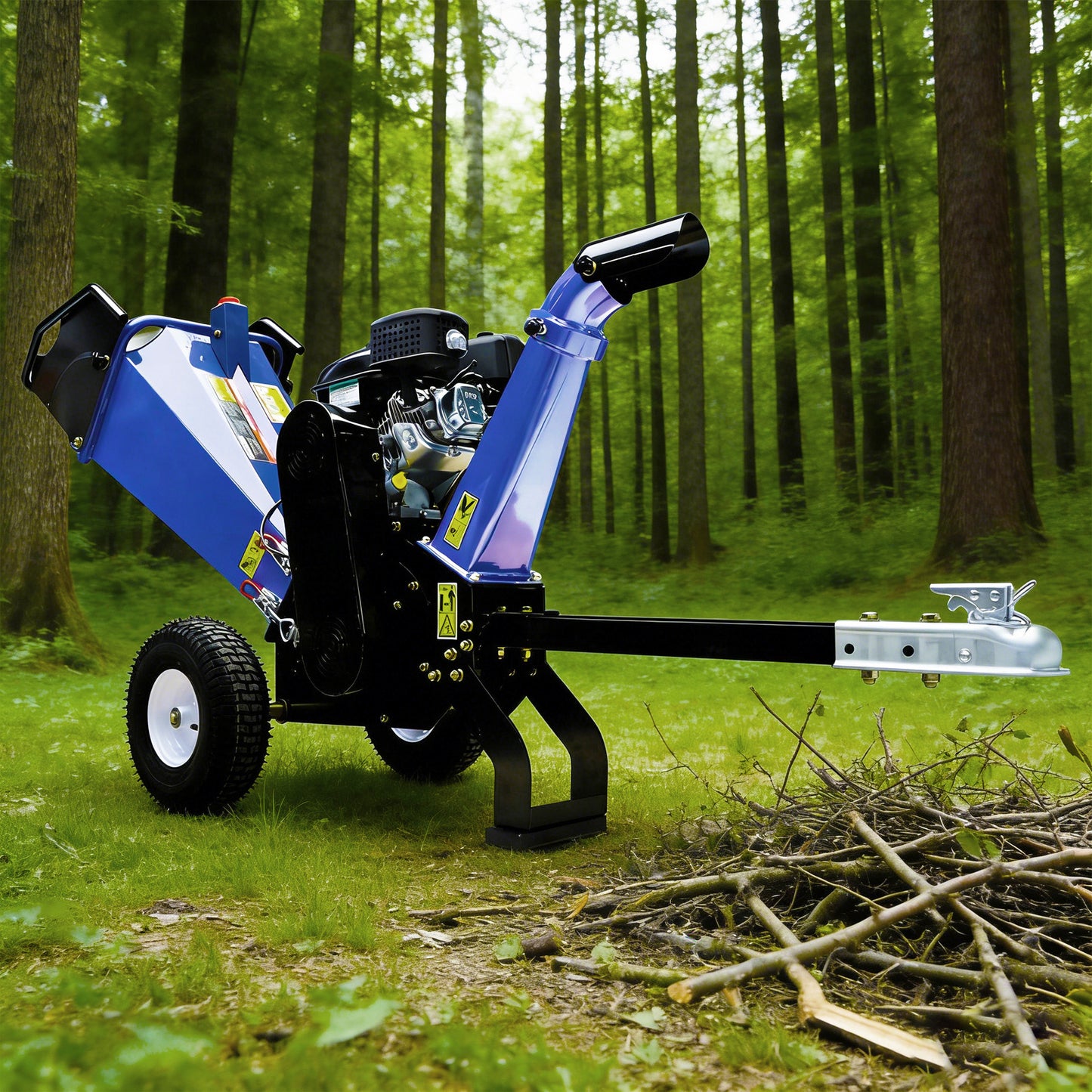 4-Inch 208cc 6.5HP Gas Powered Wood Chipper