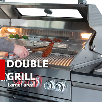 4 Burners Gas Grill Stainless Steel Outdoor Kitchen Islands
