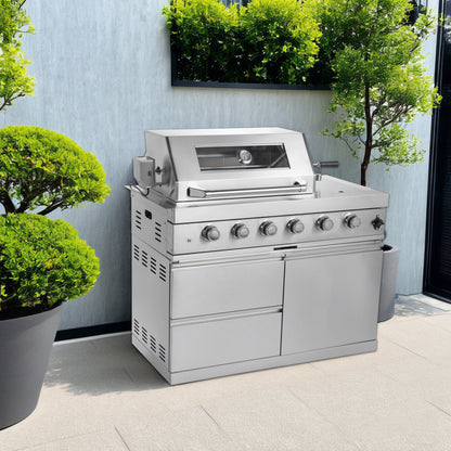 4 Burners Gas Grill Stainless Steel Outdoor Kitchen Islands