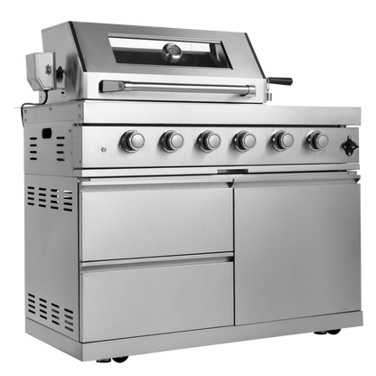 4 Burners Gas Grill Stainless Steel Outdoor Kitchen Islands