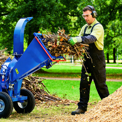 5-Inch 420cc 15HP Gas Powered Disc Wood Chipper