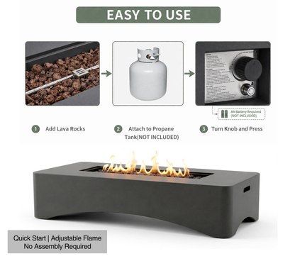 56 Propane Fire Pit Table