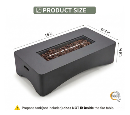 56 Propane Fire Pit Table