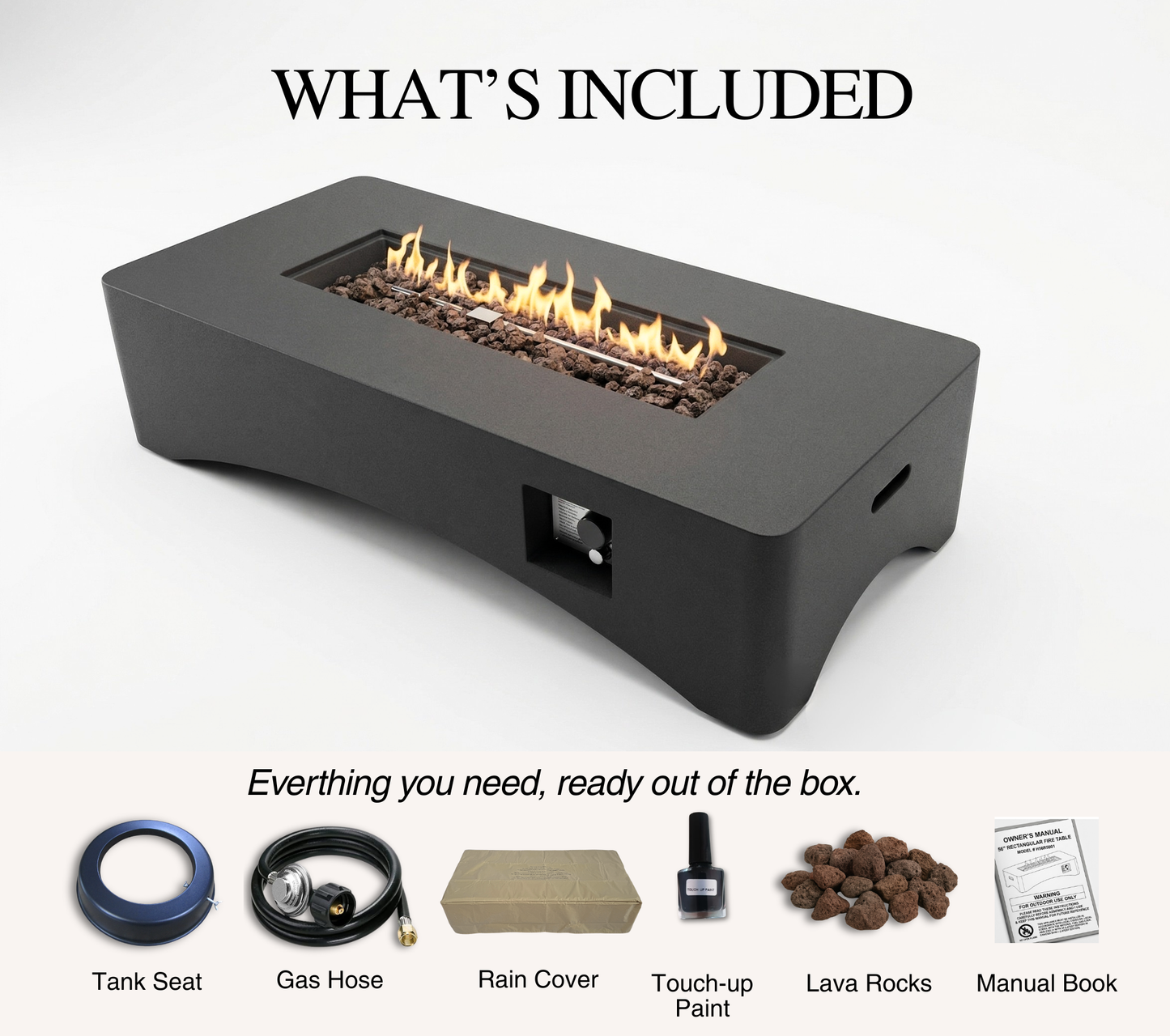 56 Propane Fire Pit Table