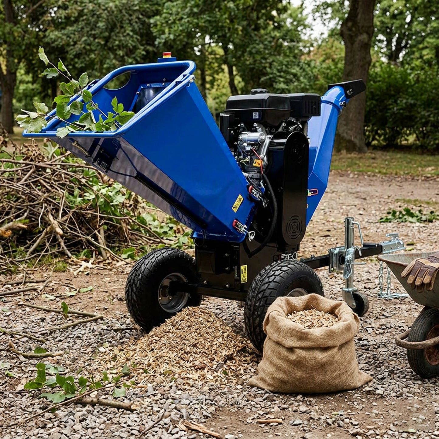 6-Inch 420cc 15HP Gas Powered Wood Chipper