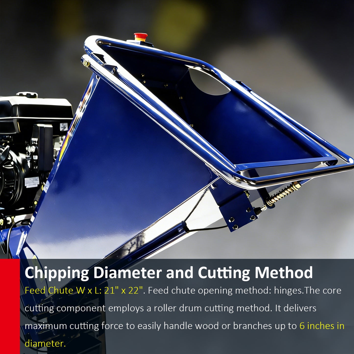6-Inch 420cc 15HP Gas Powered Wood Chipper