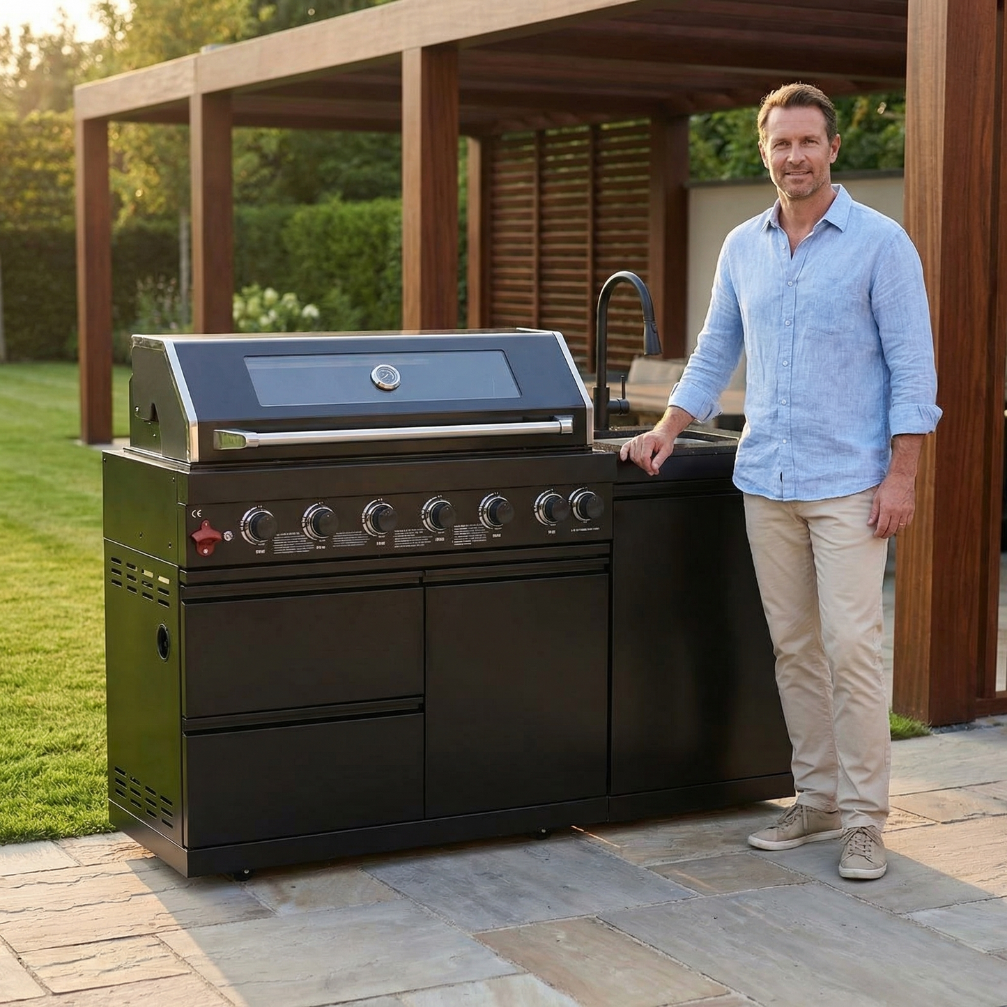 63-Inch 6-Burner 85000 BTU Deluxe Gas Grill