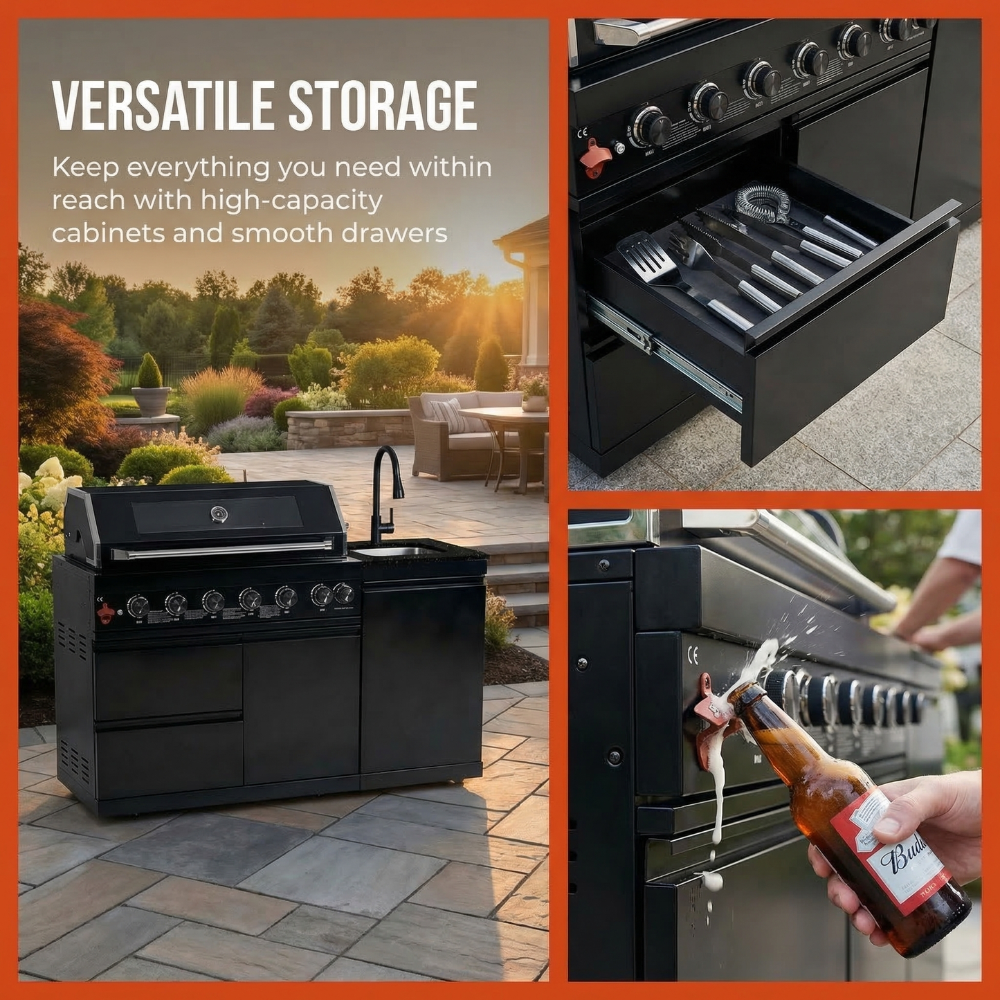 63-Inch 6-Burner 85000 BTU Deluxe Gas Grill