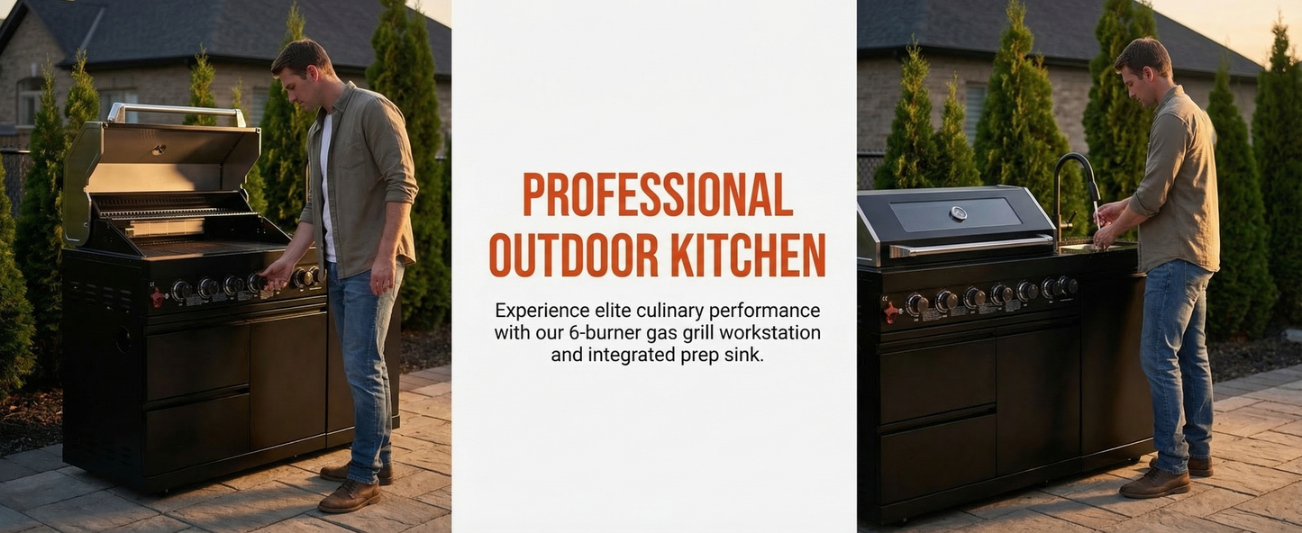 63-Inch 6-Burner 85000 BTU Deluxe Gas Grill