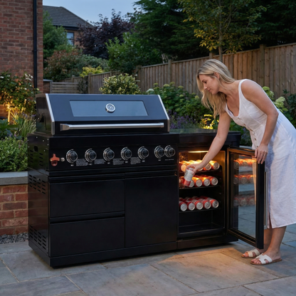 63" Deluxe Black Stainless Steel Gas Grill