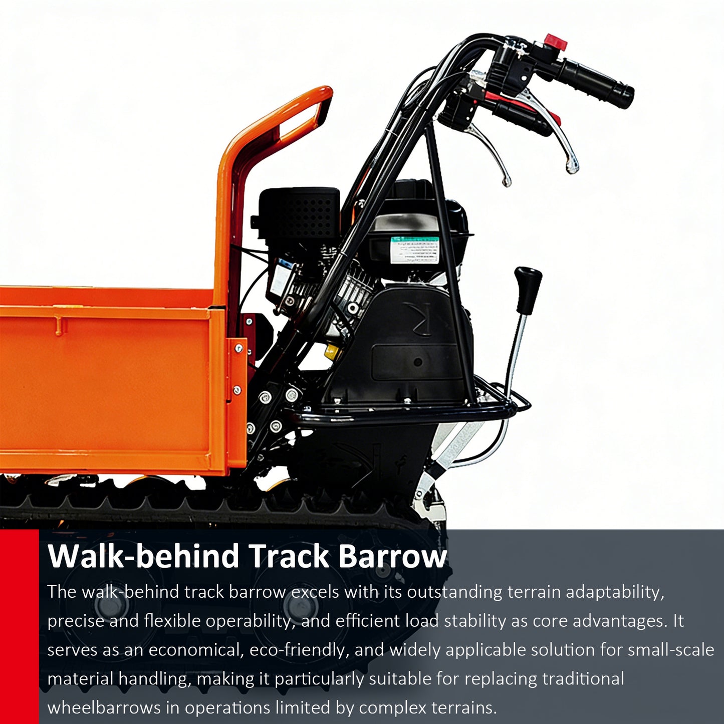660 lb Gas Powered Loading Capacity Track Barrow