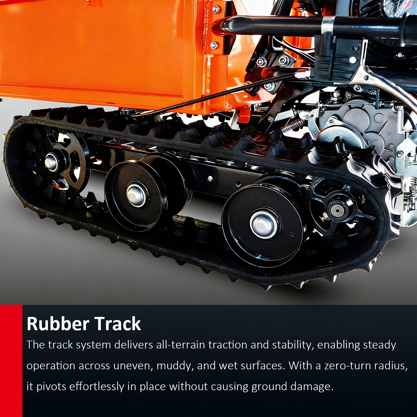 660 lb Gas Powered Loading Capacity Track Barrow