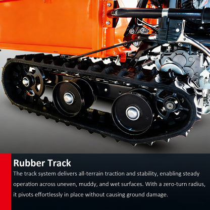 660 lb Gas Powered Loading Capacity Track Barrow