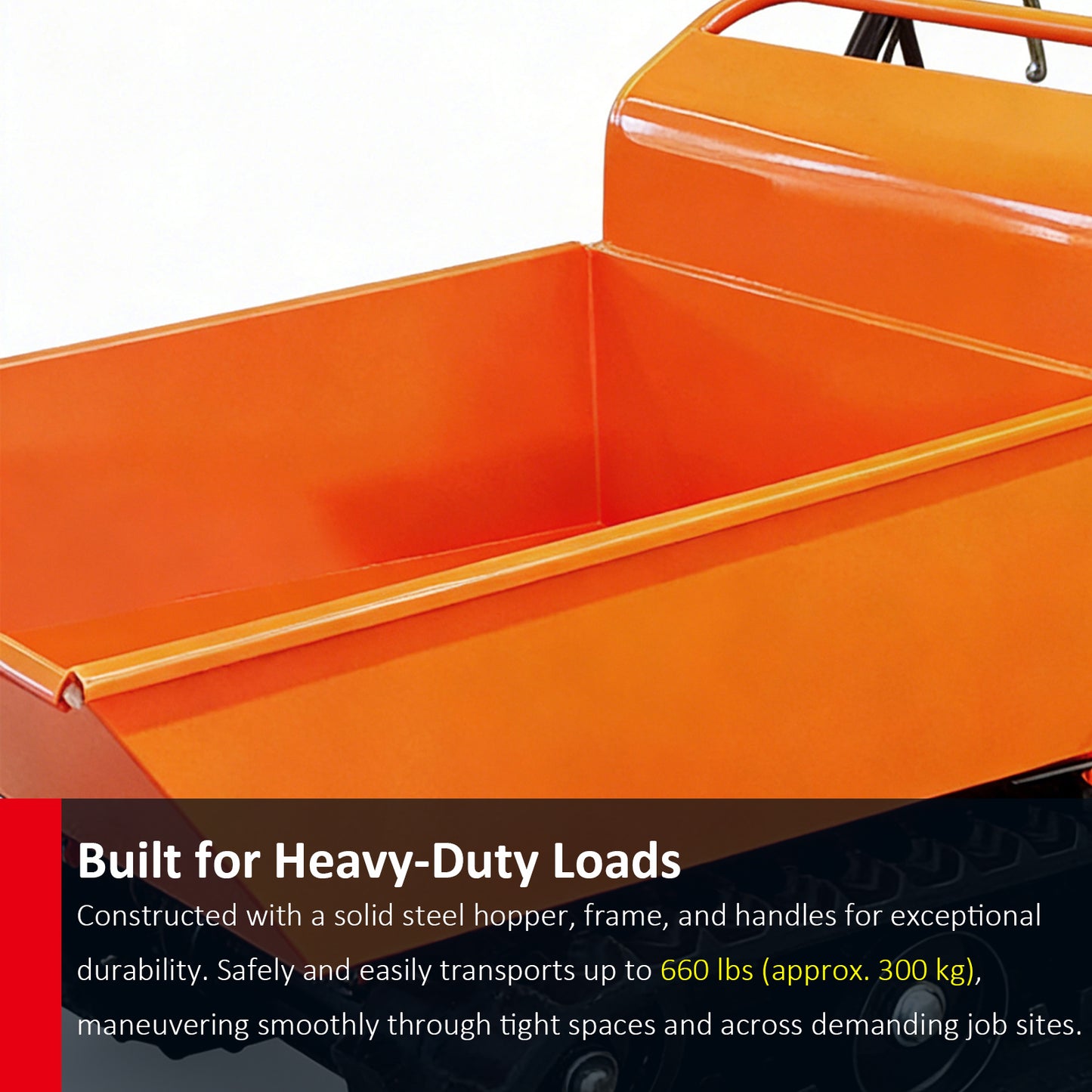 660 lb Loading Capacity Track Barrow