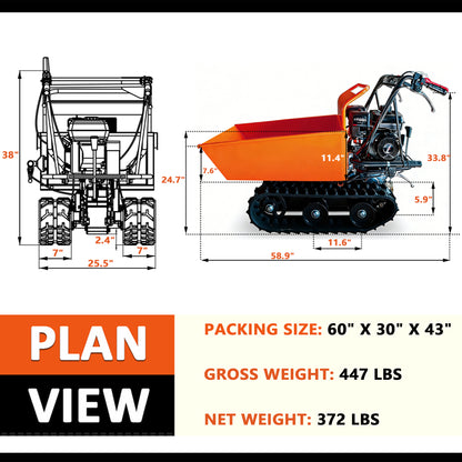 660 lb Loading Capacity Track Barrow