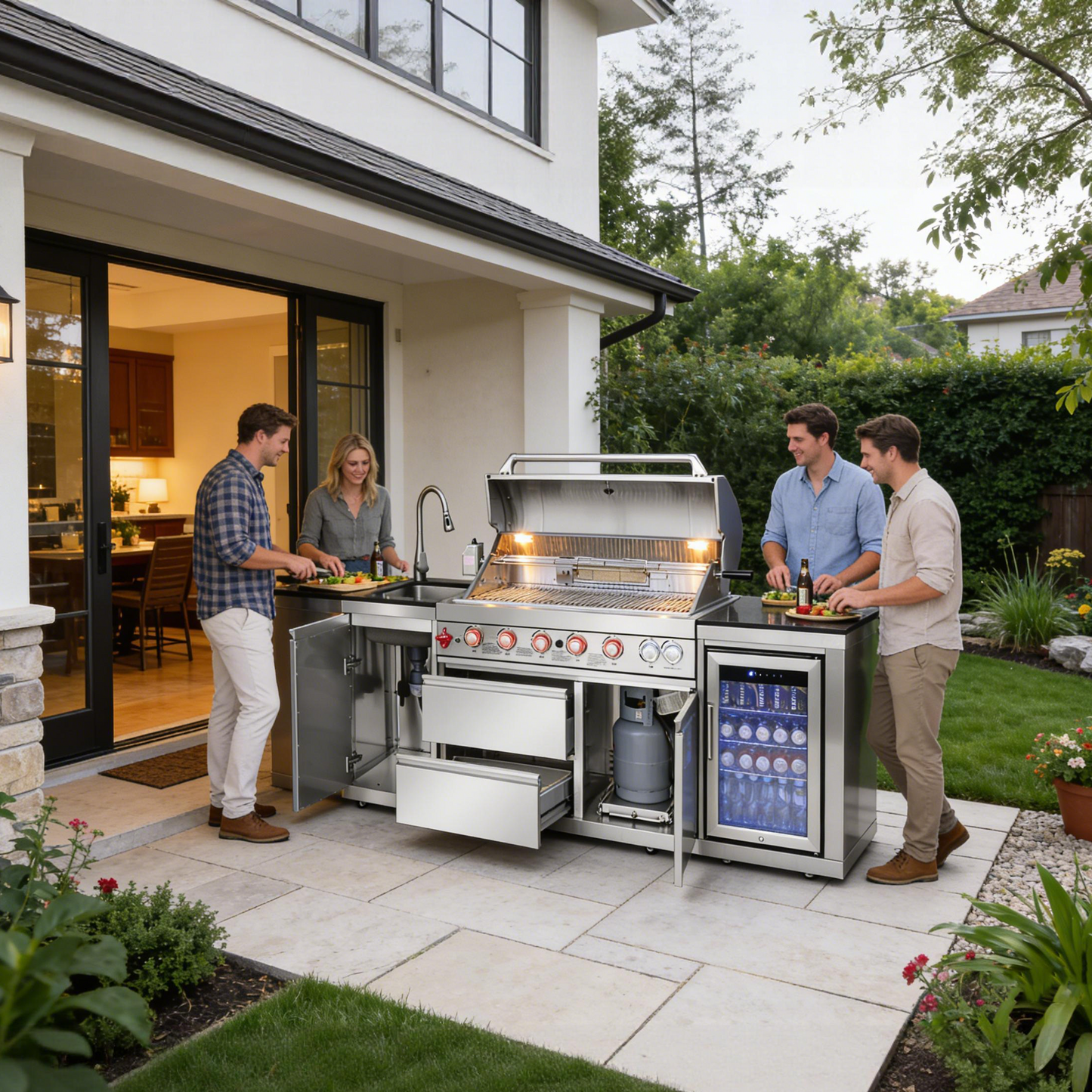 6 Burner 83500 BTU Propane Gas BBQ Grill