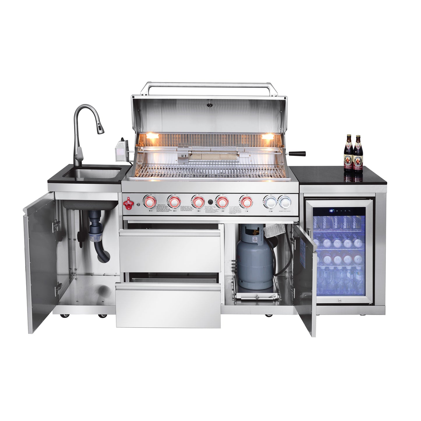 6 Burner 83500 BTU Propane Gas BBQ Grill