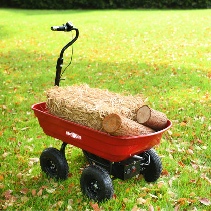75L 24V 180W Wheelbarrow 4-Wheeled Electric Garden Cart