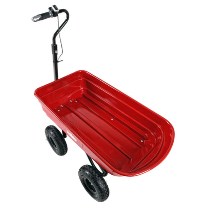 75L 24V 180W Wheelbarrow 4-Wheeled Electric Garden Cart