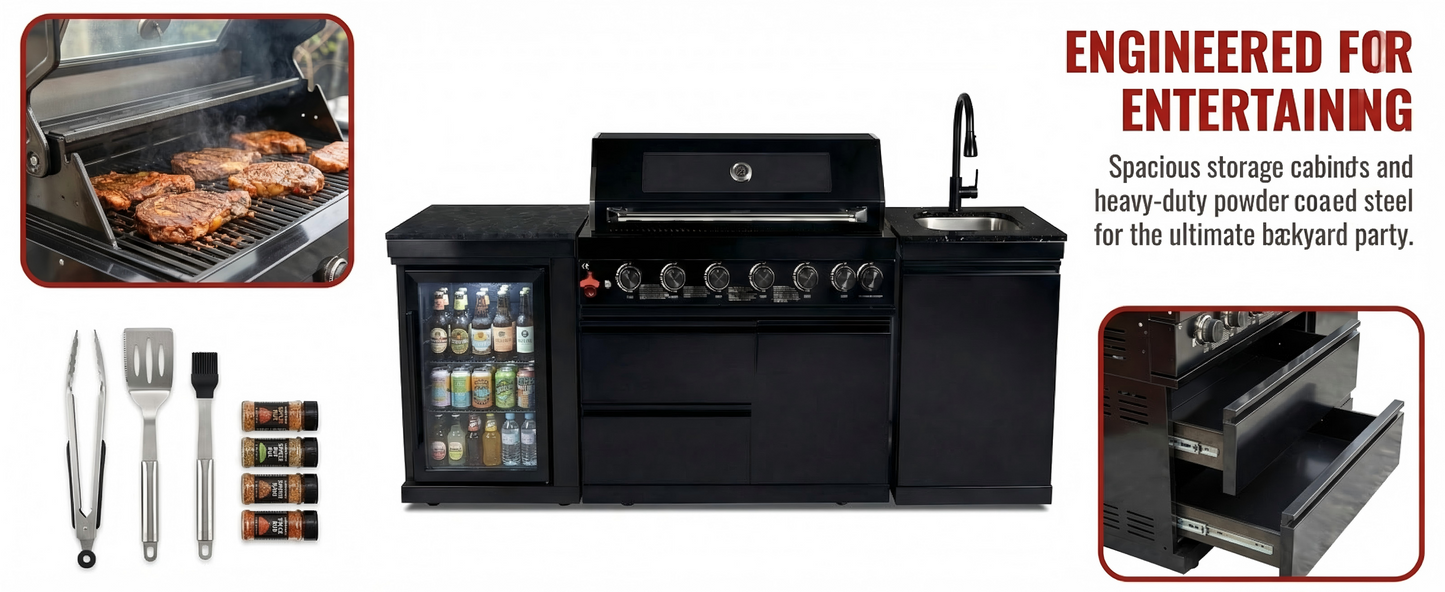 82" Deluxe Stainless Steel Gas Grill
