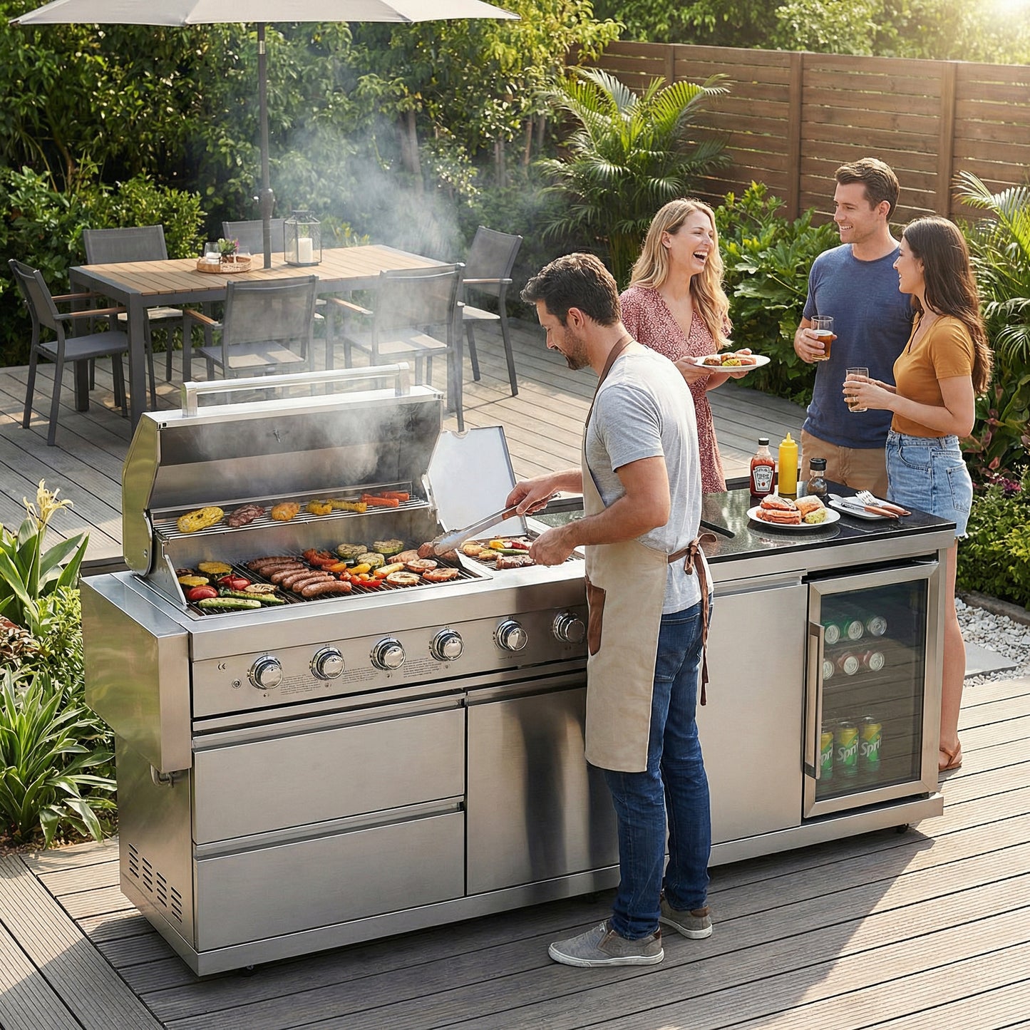 84-Inch Deluxe Stainless Steel Grill