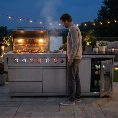 84-Inch Deluxe Stainless Steel Grill