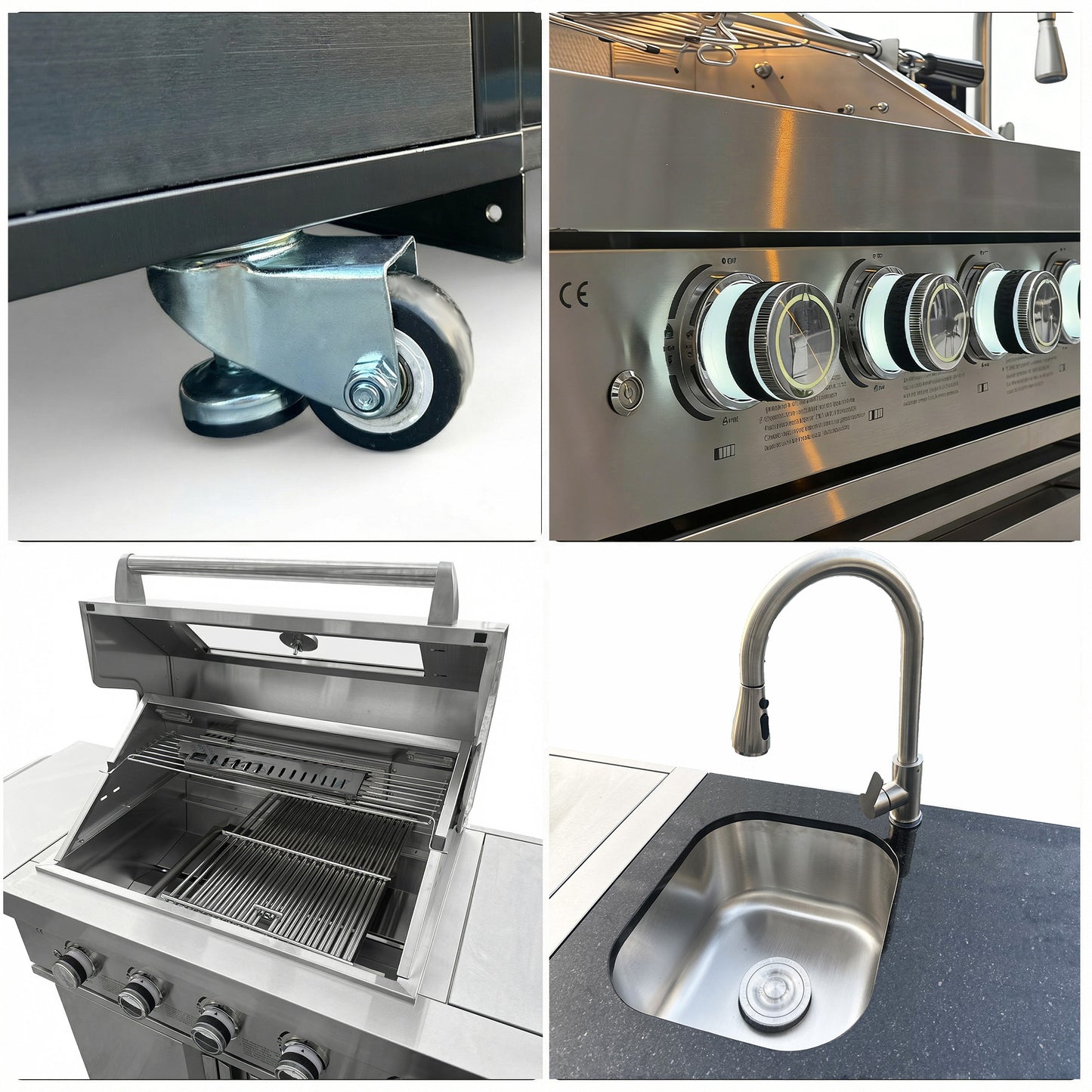 84-Inch Deluxe Stainless Steel Grill