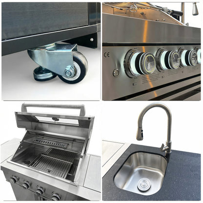 84-Inch Deluxe Stainless Steel Grill